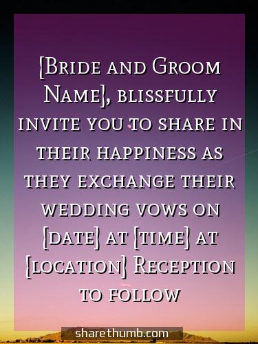 personal wedding card messages